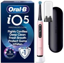 „Oral B iO5“ elektrinis dantų šepetėlis – rožinis – 1 šepetėlio galvutė, aukščiausios kokybės kelioninis dėklas