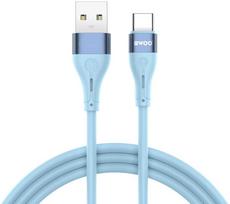 BWOO USB – USB-C laidas 1m 3A minimalistinis silikoninis žalias X280C
