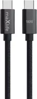 Maxlife MXUC-12 laidas USB-C – USB-C 1,0 m 100W juodas