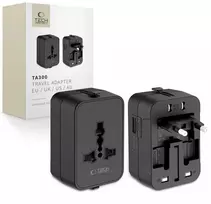 Tech-Protect TA300 Travel Adapteris EU / UK / AU - Juodas