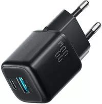 Joyroom JR-TG7 33W USB-A + USB-C sieninis įkroviklis – juodas