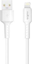 Maxlife MXUC-13 laidas USB-A – Lightning 1,0 m 3A baltas