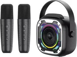 Blavec nešiojama bluetooth kolonėlė WS-08 Karaoke Idol – 8W su 2 mikrofonais (WS08-2MB) juodos spalvos