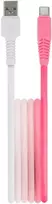 Setty laidas USB – USB-C 1,5 m 3A KGA-C-1.5320 baltai rožinis gradientas