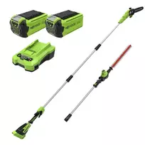 Aukštapjovės ir gyvatvorių genėtuvo komplektas gd40pshk2x (su 2X2Ah akumuliatoriais ir krovikliu), Greenworks