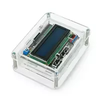 Arduino Uno dėklas su vieta LCD ekrano priedėliui v1.1 - skaidrus