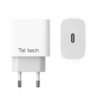 Teltech kroviklis jungiama į tinklą GaN TYP-C 45W BiałyTCH-06