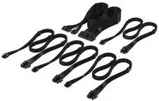 Corsair Premium Sleeved DC Cable Starter Kit, für Typ-5-įkroviklis – juodos spalvos