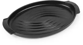 BBQ Žuvies kepimo lėkštė, 38 cm, ovali, prie stalo tvirtinama grotelių (PG-63078)
