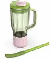 Ninja BlendBoss vienkartinio naudojimo puodelis su dangteliu, arbūzų ir kramtomosios gumos skonio