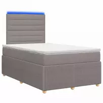 Lova LED lovos čiužinys su LED apšvietimu Taupe 120 x 200 cm Audinys