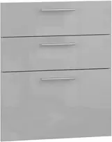 VENTO D3S_H-60/82 fronts, color: light pilkas high gloss