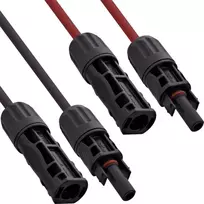 Maršrutizatorius Inline Saulės baterijų prailginimo kabelio rinkinys su kištuku, 4 mm², juodas/raudonas, 5 m