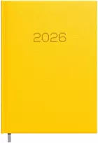 Darbo kalendorius Timer Daytime Prestige 2027 m., A5, švieisiai pilkos spalvos, minkštas PU viršelis