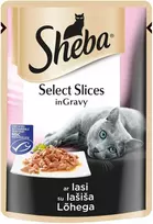 Šlapias kačių ėdalas Sheba Select griežinėliai, žuvis, 0,085 kg