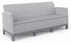 Keter sodo sofa dvivietė Scandi Form trivietė sofa šviesi pilka/tamsaus plieno pilka