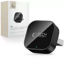 TECH-PROTECT ULTRABOOST CA01 APPLE CARPLAY / ANDROID AUTO ADAPTERIS USB BLUETOOTH 5.4 MATINĖ JUODA
