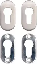 Spynos plokštelė PSG 63.453 ovali, 62 x 32 mm, nerūdijančio plieno