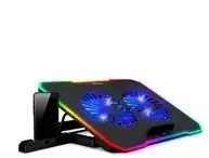 EVOLVEO CoolPro, nešiojamojo kompiuterio aušinimo kilimėlis, 2 ventiliatoriai, RGB foninis apšvietimas, juodas