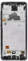 Oem REWA LCD ekranas SAMSUNG A72 4G OLED juodas su rėmeliu