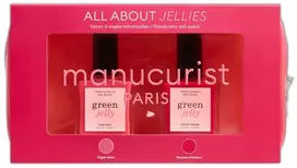 Manucurist Žalias Jelly rinkinys su mini kosmetikos krepšeliu ir nagų lakais 2x15 ml