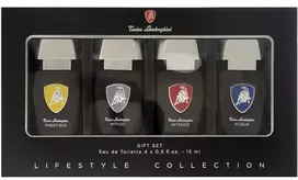 Versace Set Tonino Lamborghini: Prestigio Eau De Parfum For Men, 15 ml + Mitico Eau De Parfum For Men, 15 ml + Intenso Eau De Parfum For Men, 15 ml + Acqua Eau De Parfum For Men, 15 ml