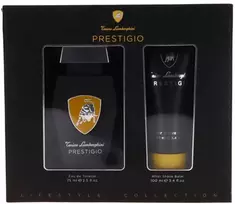 Setas Tonino Lamborghini: Prestigio tualetinis vanduo vyrams, 75 ml + Prestigio gaivusis po skutimosi balzamas, 100 ml
