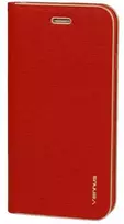 Vennus Book dėklas su rėmeliu skirtas Samsung Galaxy J7 2017 raudonos spalvos