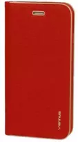 Vennus Book dėklas su rėmeliu skirtas Xiaomi Poco X4 Pro 5G raudonos spalvos