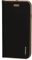 Vennus Book dėklas su rėmeliu, skirtas Huawei P8 Lite (2017) / P9 Lite (2017), juodos spalvos
