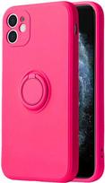 Dėklas Vennus silikoninis Ring skirtas Apple iPhone 12 Pro Max rožinės spalvos