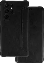 Fusion Accessories Topt Razor Leather Book dėklas, skirtas Xiaomi Redmi Note 12 5G/Poco X5, juodos spalvos