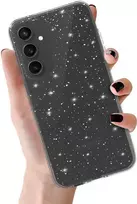 Toptel Topt Crystal Glitter dėklas skirtas Samsung Galaxy S23 FE sidabro spalvos