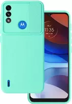 Toptel Topt Camshield Soft dėklas skirtas Motorola Moto E7 Power/E7i Power mėtų spalvos