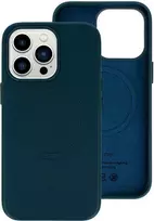 Fusion Accessories Topt MagSafe Leather dėklas skirtas Apple iPhone 15 Plus mėlynos spalvos