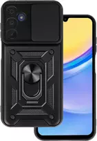 Toptel Topt Slide Camera Armor dėklas skirtas Samsung Galaxy A15 4G/5G juodos spalvos