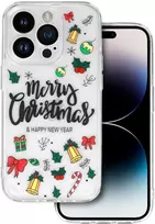Tel Protect Christmas dėklas skirtas Samsung S23 Ultra Design 3 Clear