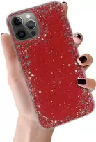 Toptel Topt Brilliant skaidrus dėklas skirtas Apple iPhone 12 Pro Max raudonos spalvos