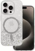 Tel Protect Moonlite Magsafe dėklas skirtas Apple iPhone 16 sidabrinis skaidrus