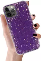 Toptel Topt Brilliant skaidrus dėklas skirtas Apple iPhone 12 Pro Max violetinės spalvos
