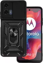 Fusion Accessories Topt Slide Camera Armor dėklas skirtas Motorola Moto G24 juodos spalvos