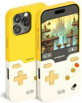 GAMEBABY dėklas su valdikliu, skirtas iPhone 16 Pro Max, geltonas