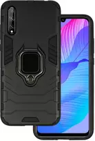 Fusion Accessories Topt Ring Armor dėklas skirtas Huawei P Smart S juodos spalvos