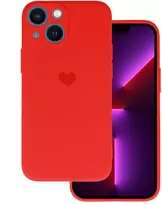 Vennus silikoninis Heart dėklas skirtas Apple iPhone 14 Plus design 1 raudonos spalvos