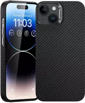 Benks Magnetic Armor Air Kevlar dėklas Metal Frame 600D Apple iPhone 15 Plus juodos spalvos