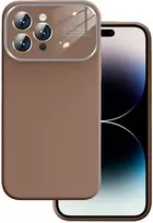 Objektyvas Fusion Accessories Topt Minkšto silikono objektyvo dėklas, skirtas iPhone 13 Pro Max, rudos spalvos
