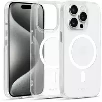 Liavec Glossy Magsafe Clear dėklas skirtas Apple iPhone 15 Pro Max baltos spalvos