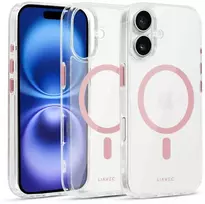 Liavec Glossy Magsafe Clear dėklas skirtas Apple iPhone 16 rožinės spalvos
