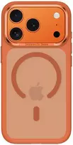 Dėklas Benks Magnetic Mist Case Metal Frame (A069) skirtas Apple iPhone 17 Pro oranžinės spalvos (Camera Control Button)