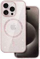 Fusion Accessories Topt Blizgus Magsafe dėklas skirtas iPhone 11 rožinis skaidrus